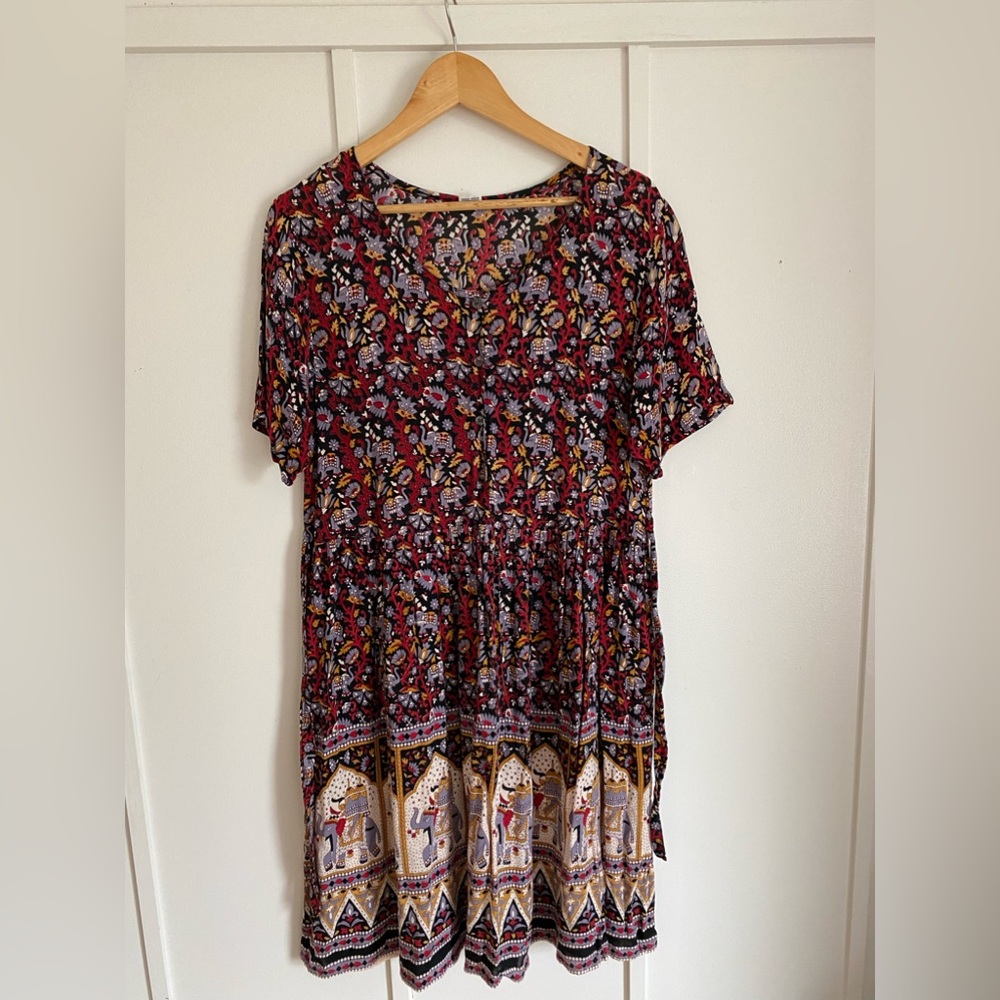 Light weight, flowy elephant print made in India